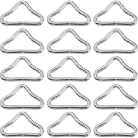 Bunthaus 20 Stück Hochfeste Dreieckschnalle Trampolin Metall Dreieckringschnalle Trampolinmattenring Trampolinzubehör Trampolinersatzteile, 20 Stück