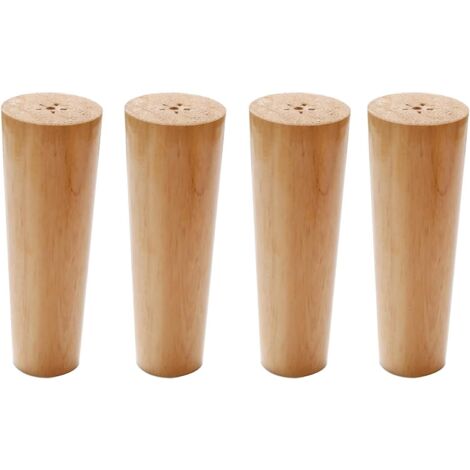 Bunthaus Massivholz-möbelbeine, Konische Tischbeine, Ersatz-tischbeine, Für Betten, Tv-schränke, Kleiderschränke, Mit Zubehör, 4 Stück