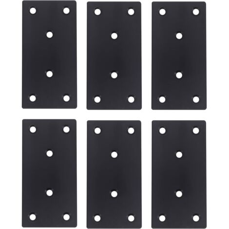 Bunthaus Verbindungsplatten, 6 Stück, Metall Zur Reparatur Von Holz Für Reparaturplatten, Fensterpaneele Und Möbelhalterungen (100 X 50 X 2 Mm)