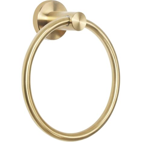 Bunthaus Badezimmer-handtuchring Aus Gebürstetem Gold, Runder Handtuchhalter Aus Edelstahl Sus 304 Zur Wandmontage, Oberfläche Aus Gebürstetem Gold
