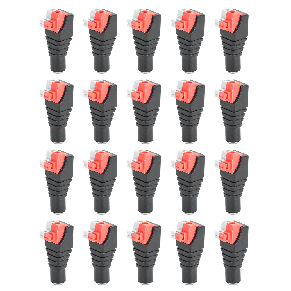 20 Vergoldete Gleichstromanschlüsse Mit Weiblichem Schnappadapter