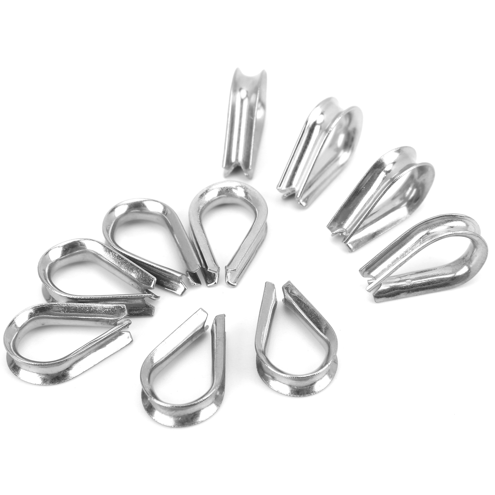 6 Mm Edelstahl-bootskabelklemmen, Schutzringe, Ösen