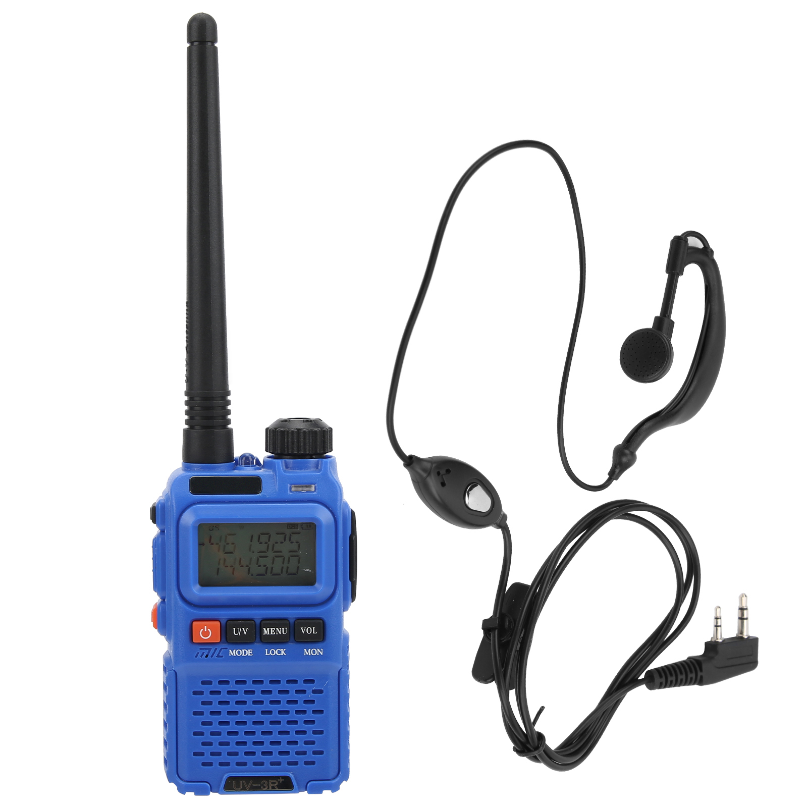 Tragbares Walkie-talkie Mit Lcd-bildschirm Und Kopfhörern, 100-240 V, Blau, Eu-stecker.