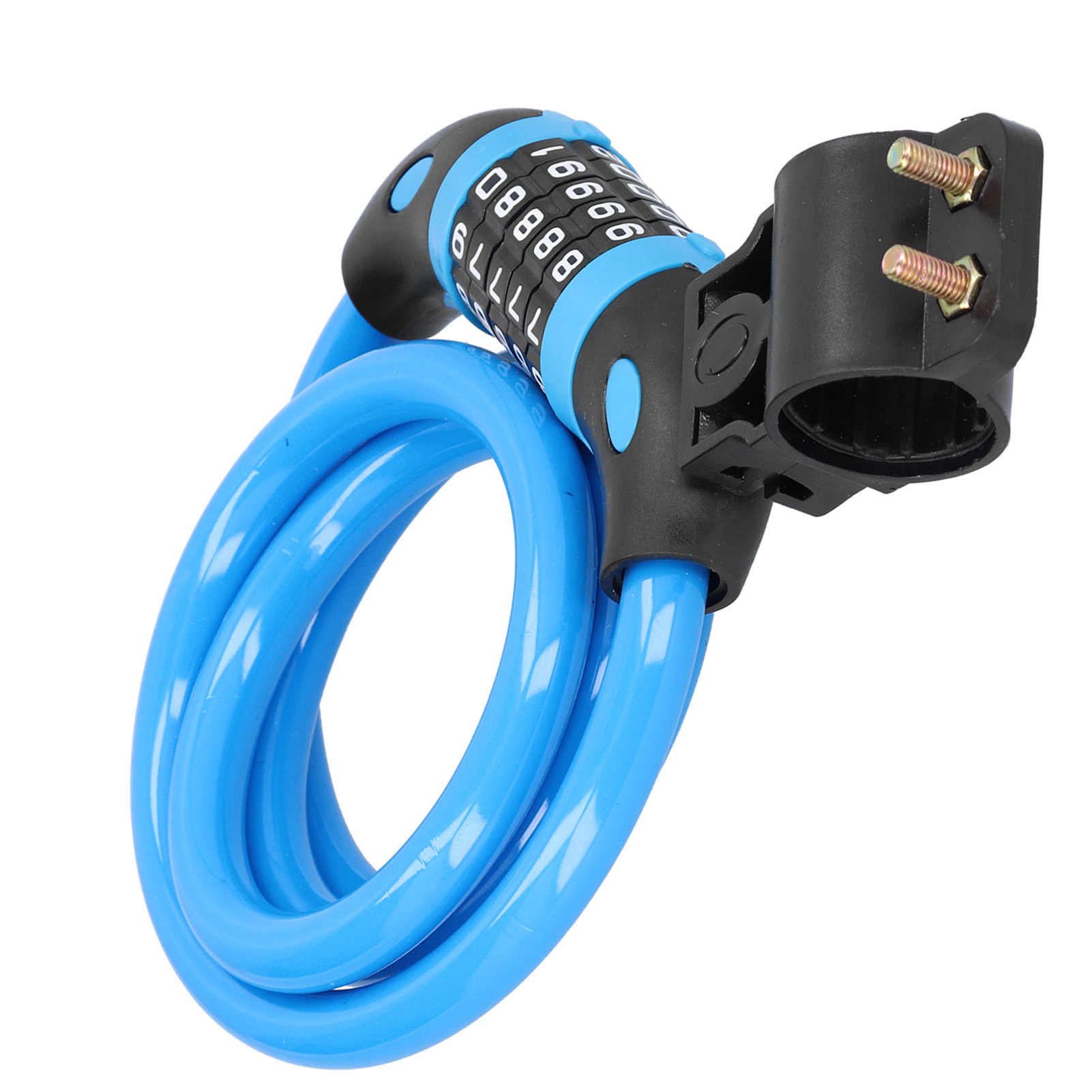 5-stelliges Zahlenschloss Für Fahrräder, Diebstahlsicherungsring (blau)