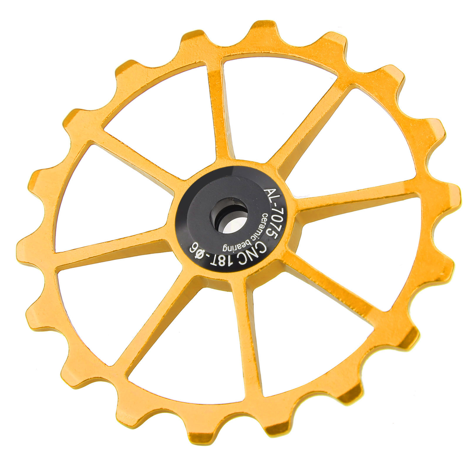 Meijun 18t Schaltwerksröllchen Für Mountainbikes, Keramiklager, Aluminiumlegierung, Goldfarben