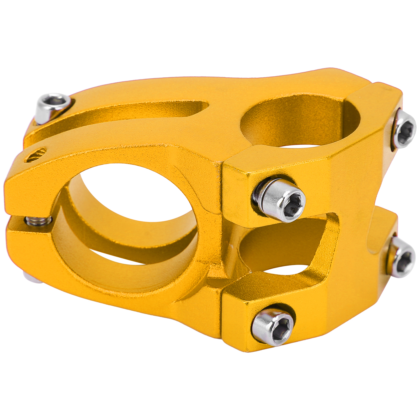 Lunje 25,4 X 35 Mm Kurzer Vorbau Für Fahrradlenker, Riser-vorbau, Hohler Aluminiumlegierungsvorbau, Goldfarben