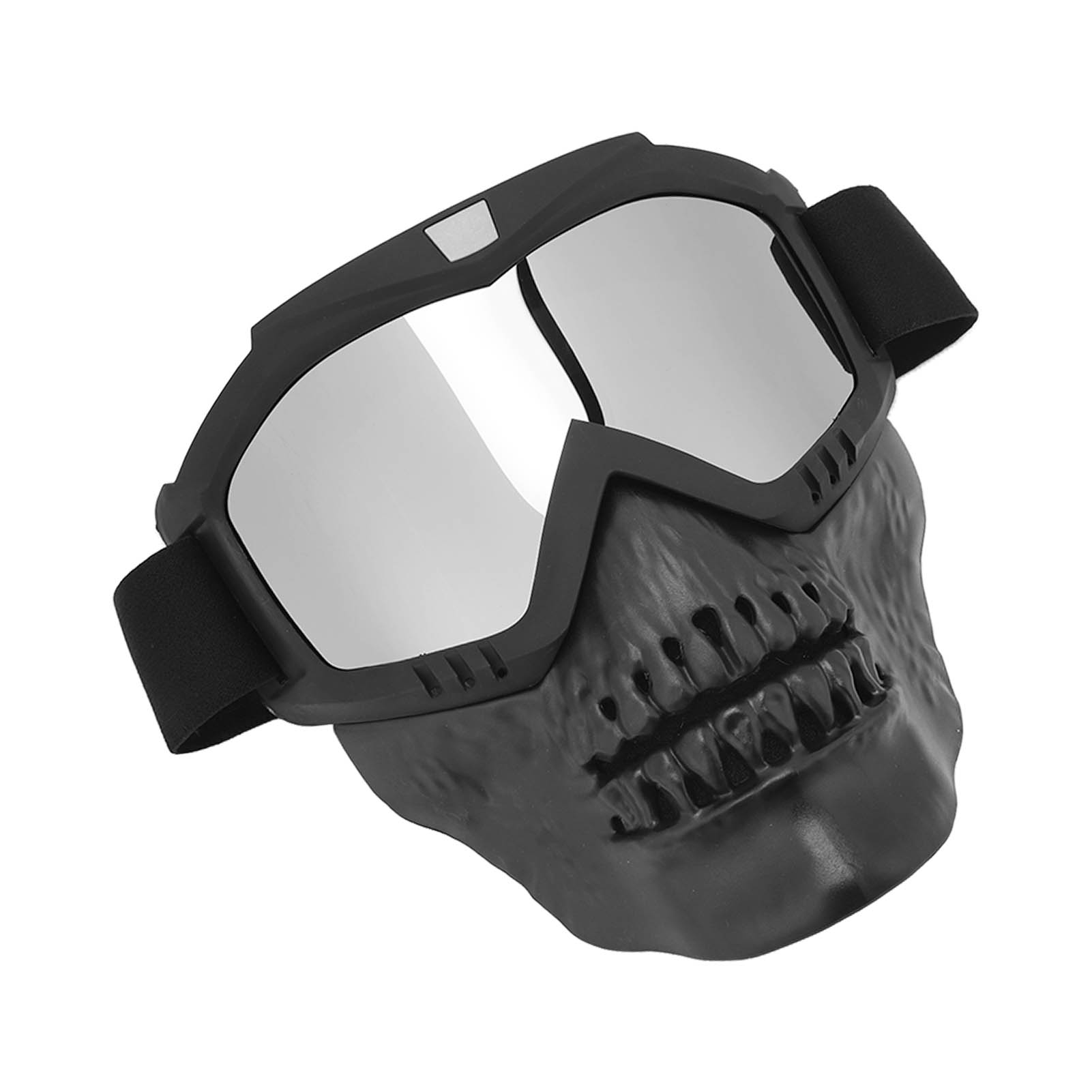 Motorradbrille Mit Totenkopf-motiv Für Motocross, Quad- Und Offroad-rennen, Unisex, Silber