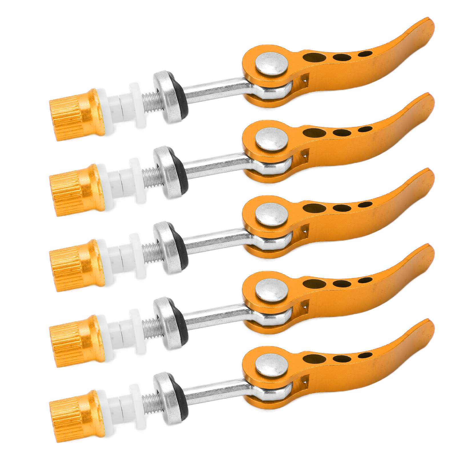 Set Mit 5 Schnellspann-sattelstützenklemmen Aus Robuster Aluminiumlegierung Für Alle Gängigen Fixie-bikes, Goldfarben