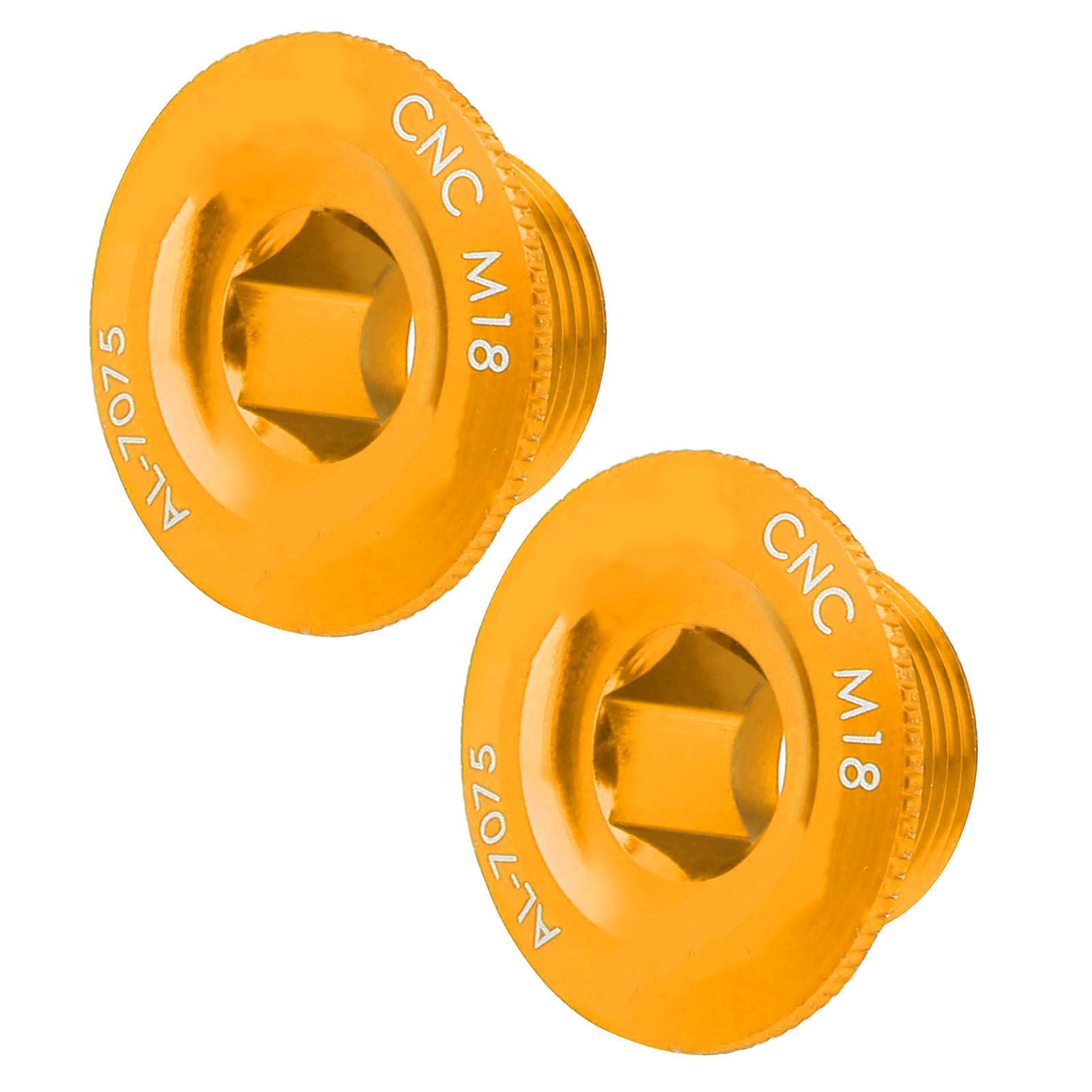 Set Aus 2 M18 Kurbelkappen Für Fahrräder, Staub- Und Wasserdicht, Aus Aluminiumlegierung, Für Prowheel Hohlkurbelgarnitur, Goldfarben.