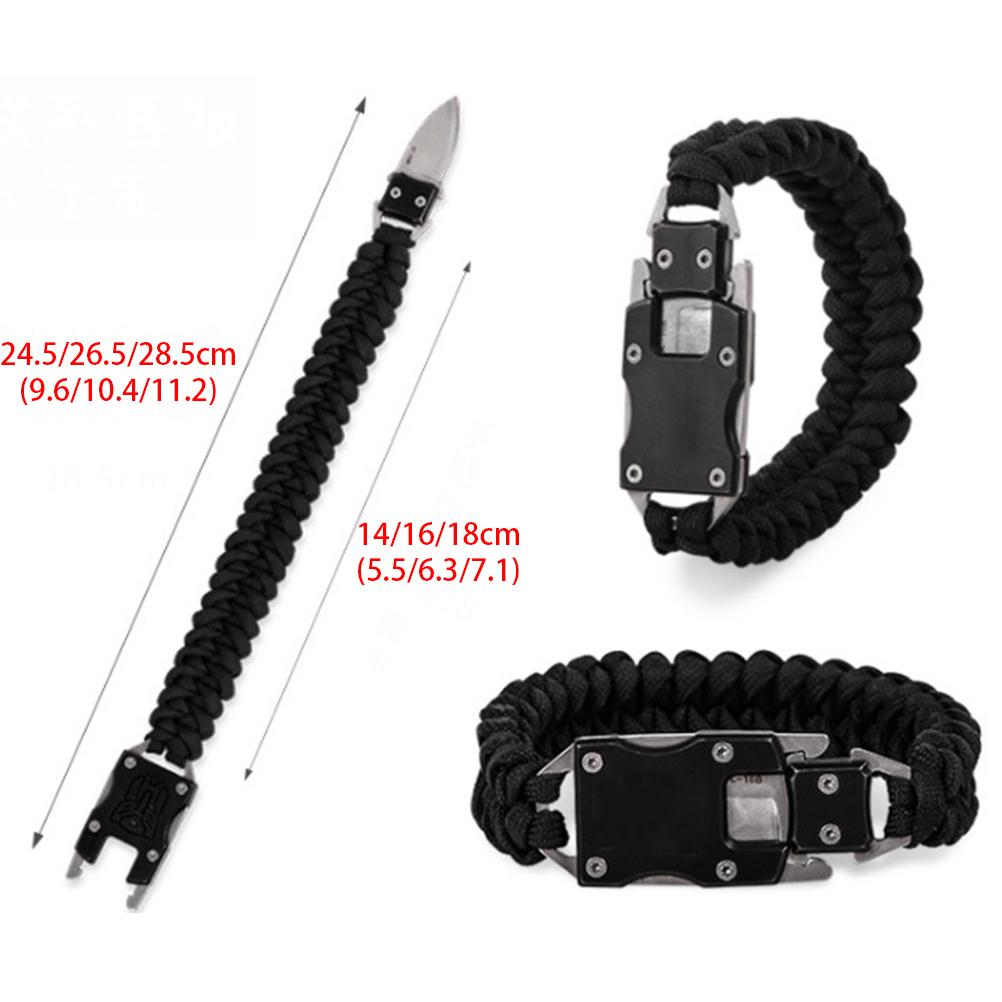 Paracord-werkzeugarmband Für Outdoor-aktivitäten, Multifunktionales Überlebensausrüstungsteil Für Camping, Wandern Und Angeln.