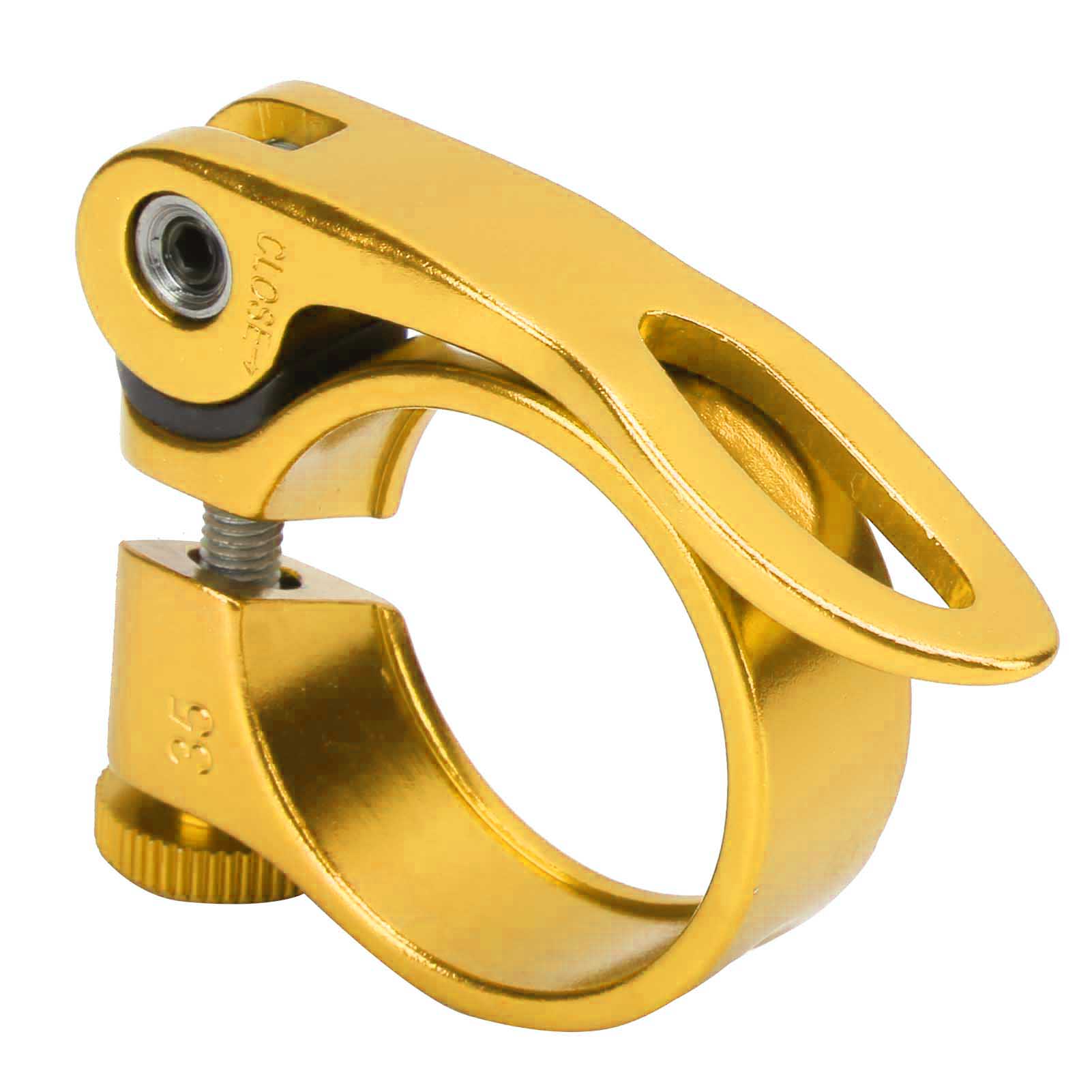 Schnellspann-sattelstützenklemme Für Fahrräder, 34,9 Mm, Aus Aluminiumlegierung, Goldfarben