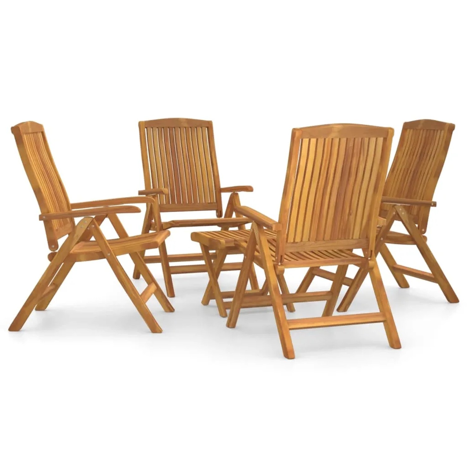 vidaXL 5-tlg Garten-Lounge-Set Massivholz Teak Modell 4