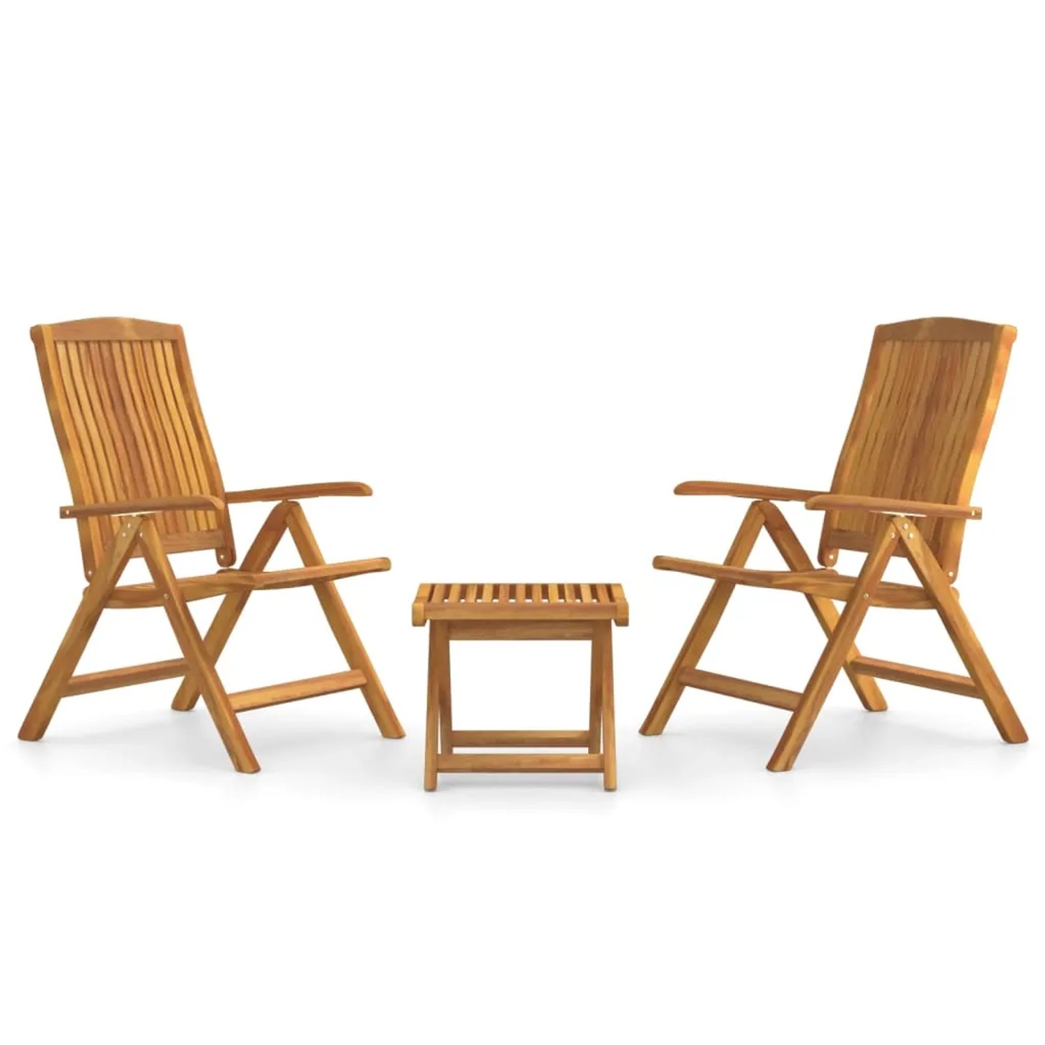 vidaXL 3-tlg Garten-Lounge-Set Massivholz Teak Modell 3
