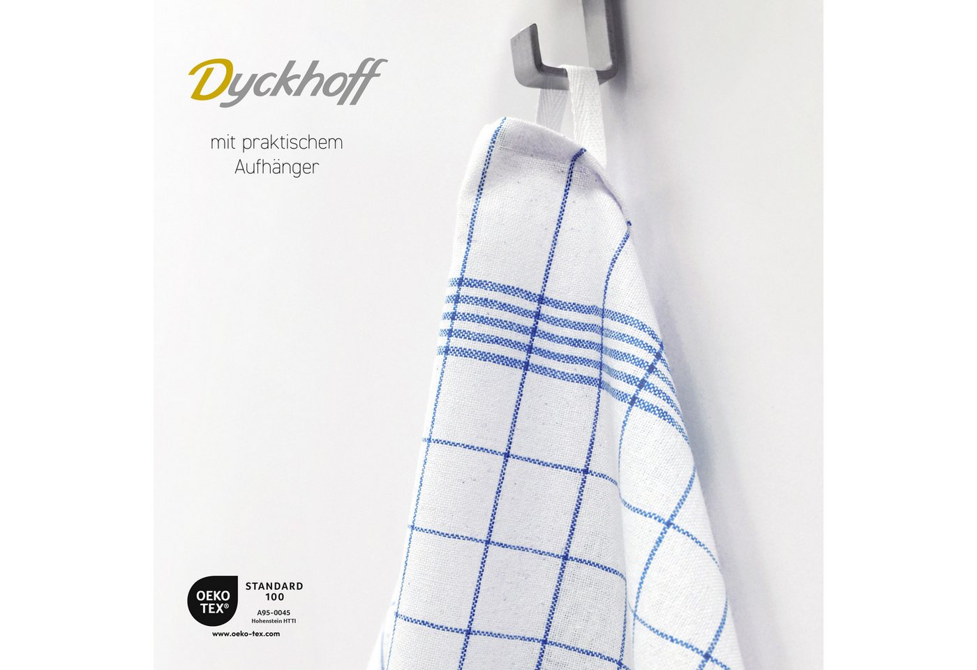 Dyckhoff Geschirrtuchset Karo Blau 50 x 70 cm 10-tlg. Bild 3