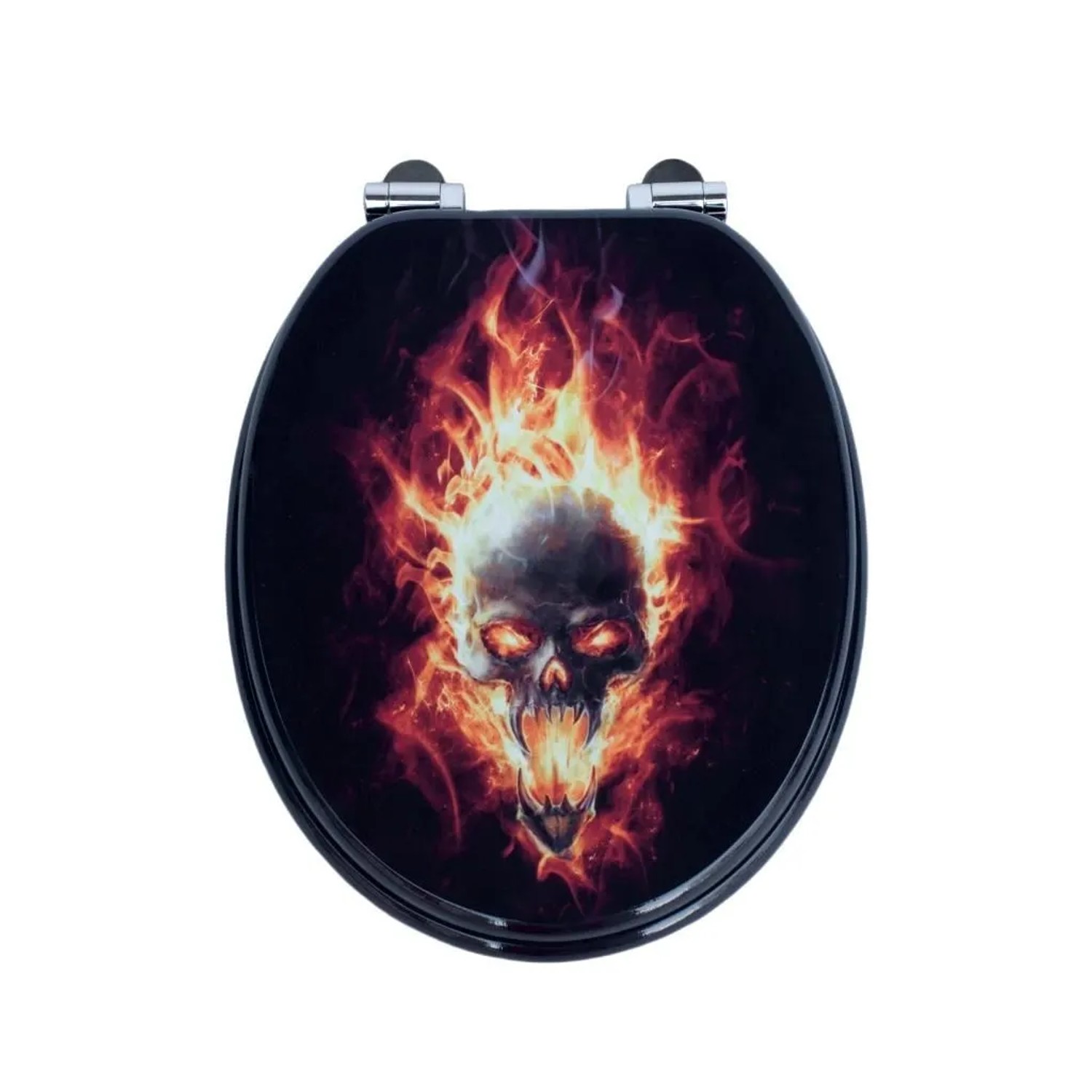 Sinobath WC Sitz mit Absenkautomatik Flammen Schädel