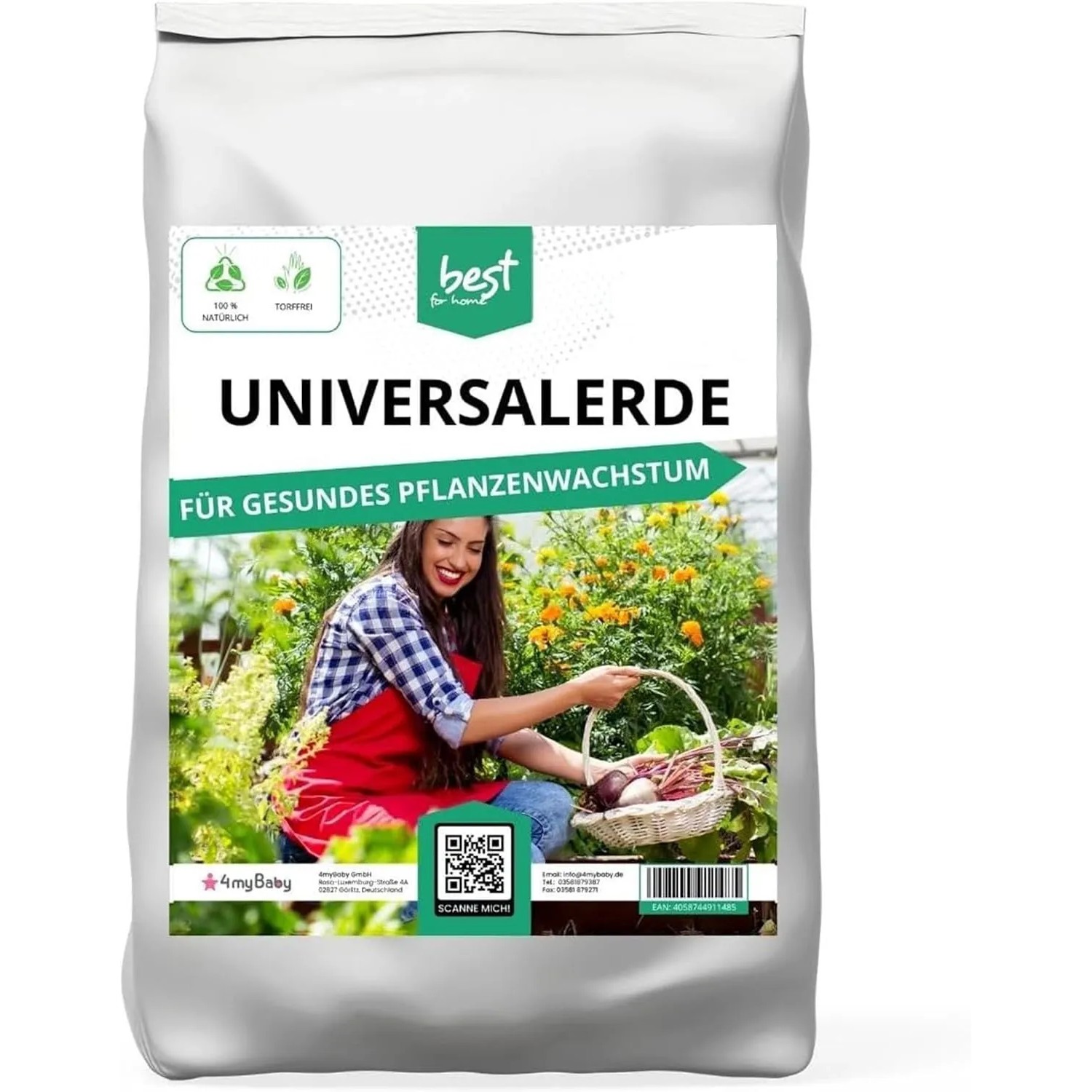 Best for Home Universalerde 50 L Torffreie Pflanzerde für Hochbeete und Balkon