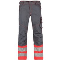 Phoenix Warnschutzhose, zementgrau/neonrot, Schrittlänge Plus, Größe 52 Bild 2