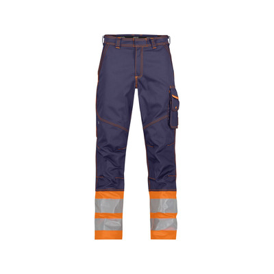 Phoenix Warnschutzhose, dunkelblau/neonorange, Schrittlänge Minus, Größe 56