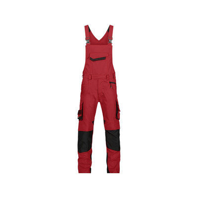 Voltic Arbeitslatzhose mit Kniepolstertaschen, rot/schwarz, Schrittlänge Minus, Größe 54