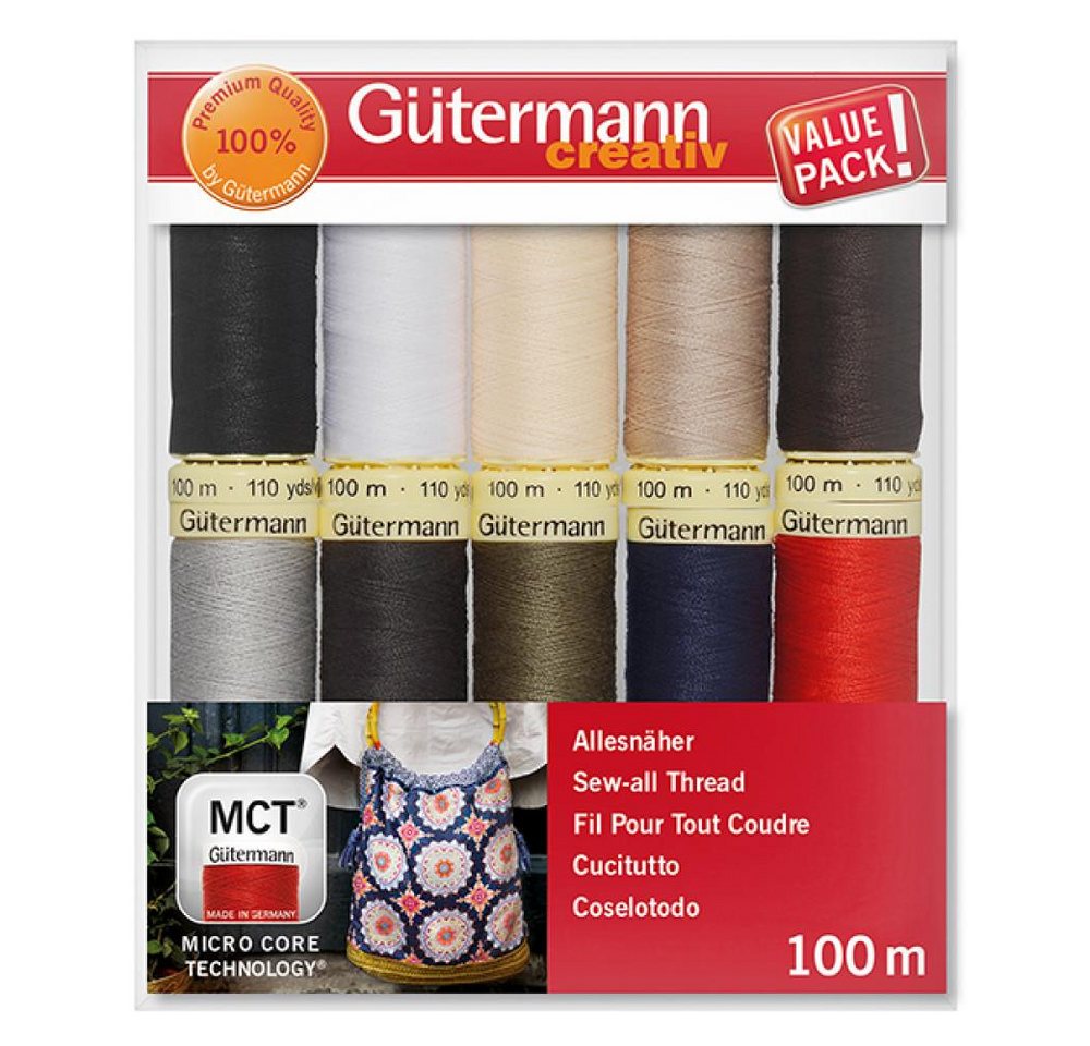 Gütermann Gütermann Nähfaden-Set Allesnäher 10x100m Col.1 Nähgarn