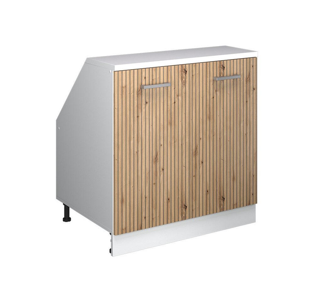 Vicco Kommode Rion, Artisan-Eiche/Weiß, 80 x 81.6 cm mit 2 Türen, Schrankkorpus... (1 St)