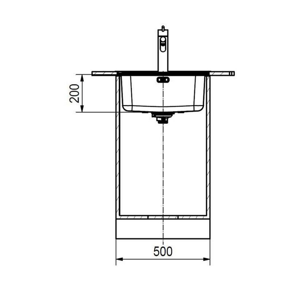 FRANKE Edelstahlspüle Bell BCX 610-51 Edelstahl, 51/51 cm