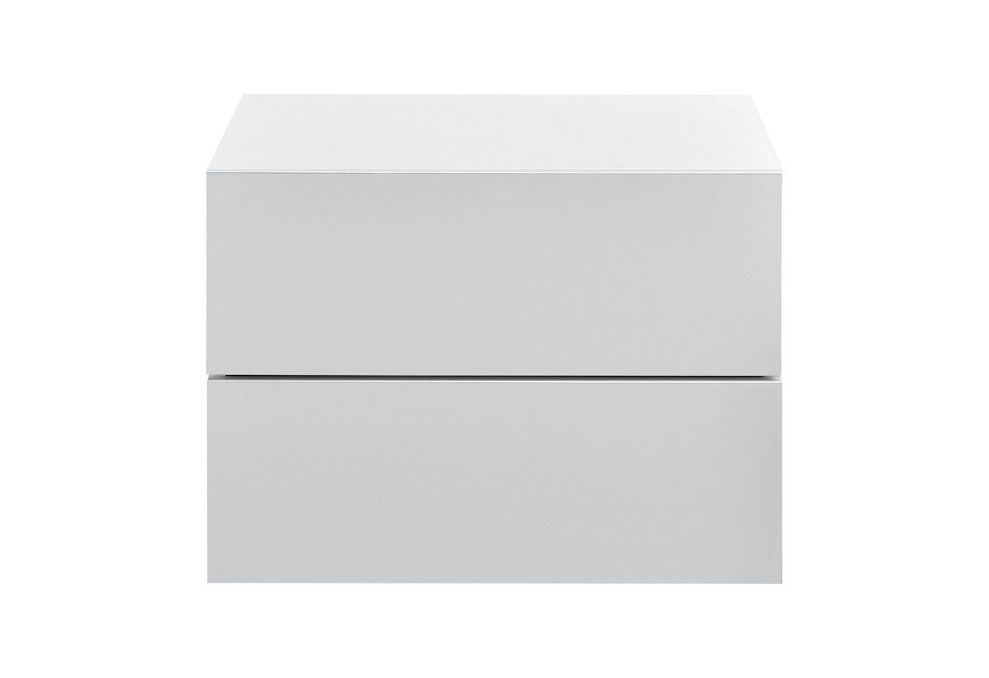 en.casa Hängeschrank »Ampfing« Wandschrank mit 2 Schubladen 40x29x30 cm Weiß
