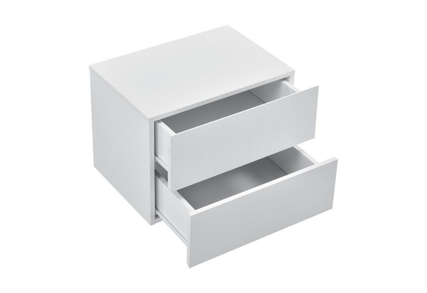 en.casa Hängeschrank »Ampfing« Wandschrank mit 2 Schubladen 40x29x30 cm Weiß Bild 2