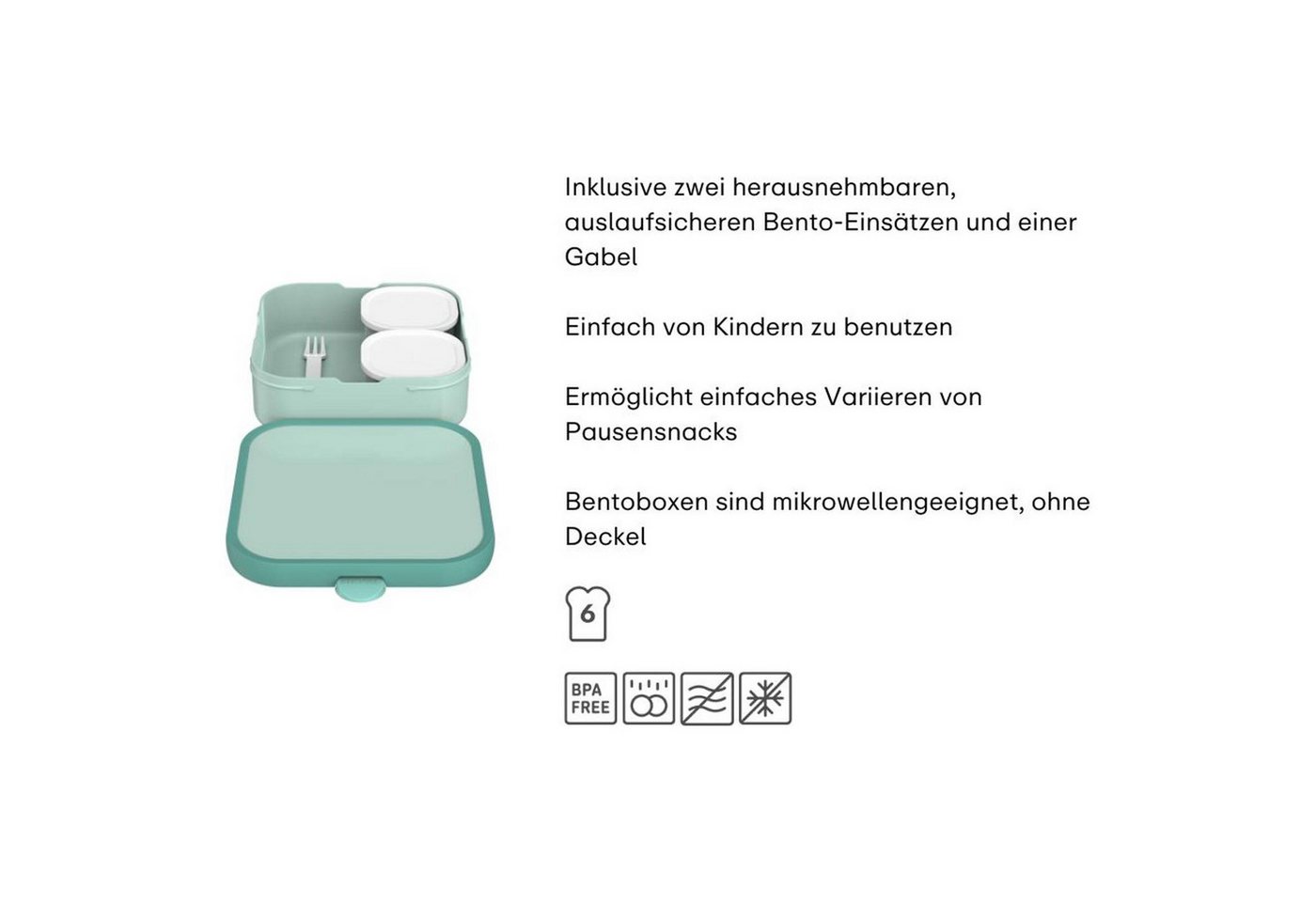 Mepal Lunchbox Campus (2026) Brotdose XL 18,4 x 18,2 x 6,5 cm, Kunststoff, (1-tlg), Spülmaschinenfest Bild 4