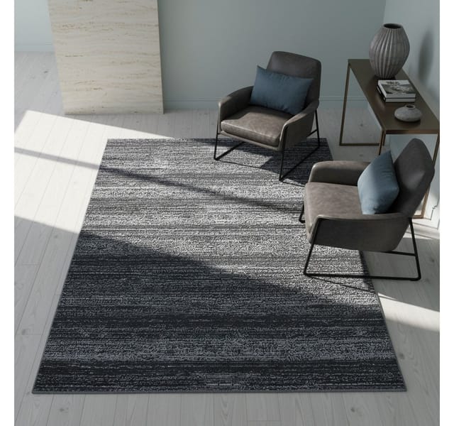 KADIMA DESIGN Teppich INN Wohnzimmer Schlafzimmer Waschbar Wohnzimmerteppich Esszimmer, Läufer, Höhe: 8 mm, Grau, 80x150 cm, Strapazierfähig Fußbodenheizung Uni Waschbar