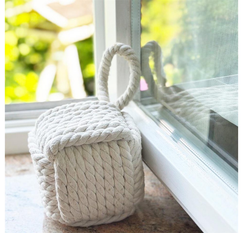 BOLTZE GRUPPE GmbH Türstopper Square Würfel quadratisch Strick mit Schlaufe, auch als Buchstütze, Fensterstopper & Türhalter Bild 5