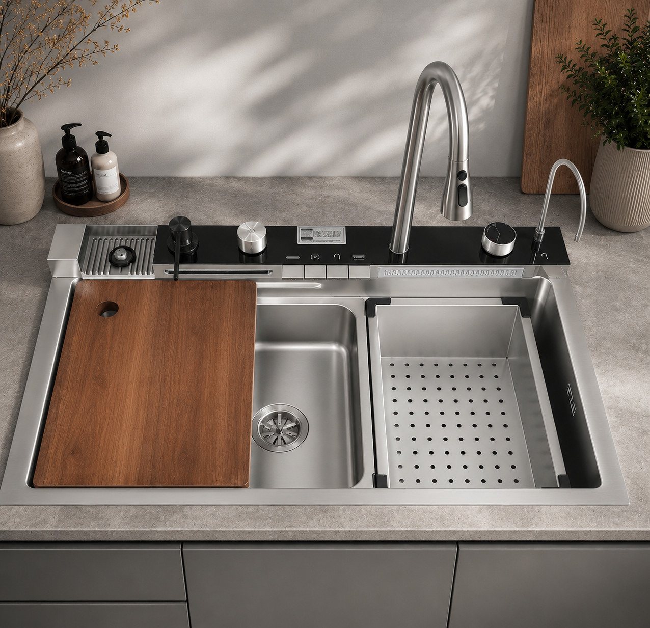 Faizee Home Edelstahlspüle Kopie von Otto Nano Silber 2 #1, 75/20.5 cm