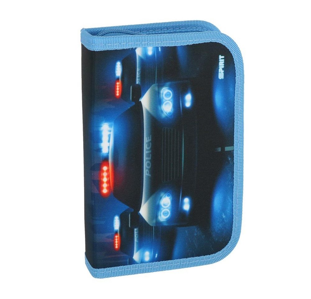 Spirit Federmäppchen Schüler-Etui Polizei 28 teilig 1-Zipper Mäppchen