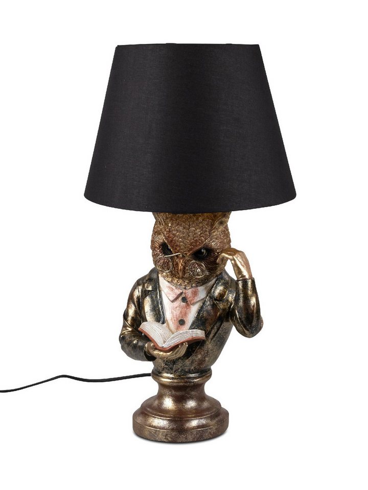 formano Tischleuchte Pop Art Tiere im Anzug, nicht enthalten, mit Stecker und Schalter, Mehrfarbig, Eule, H: 56cm Bild 2