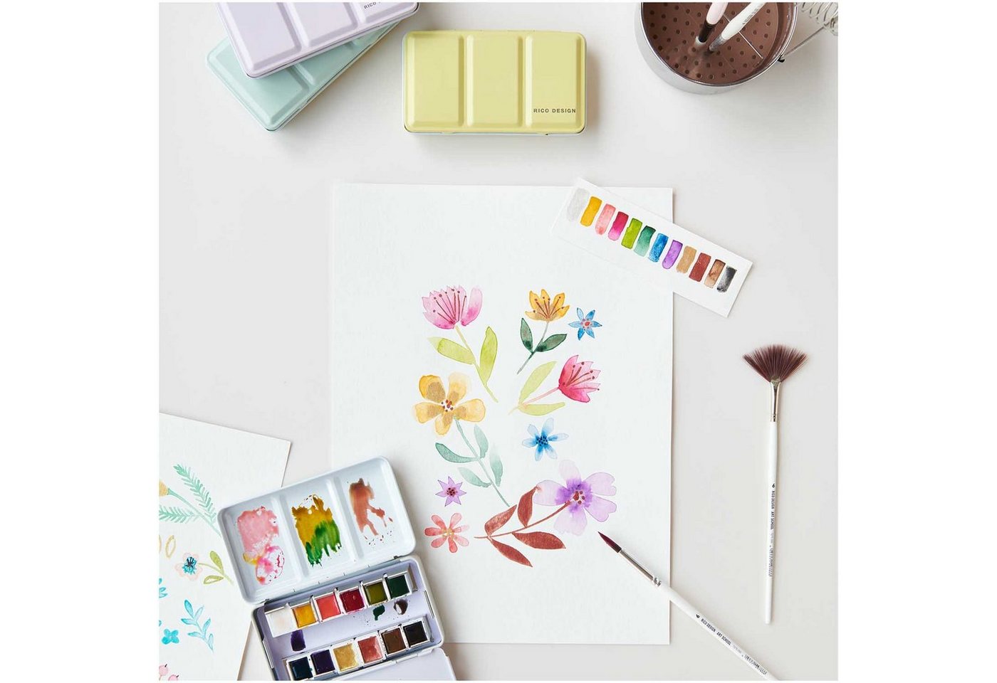 Rico Design Kreativset ART Master Aquarellfarben - 12 Farben, (12-tlg) Bild 2