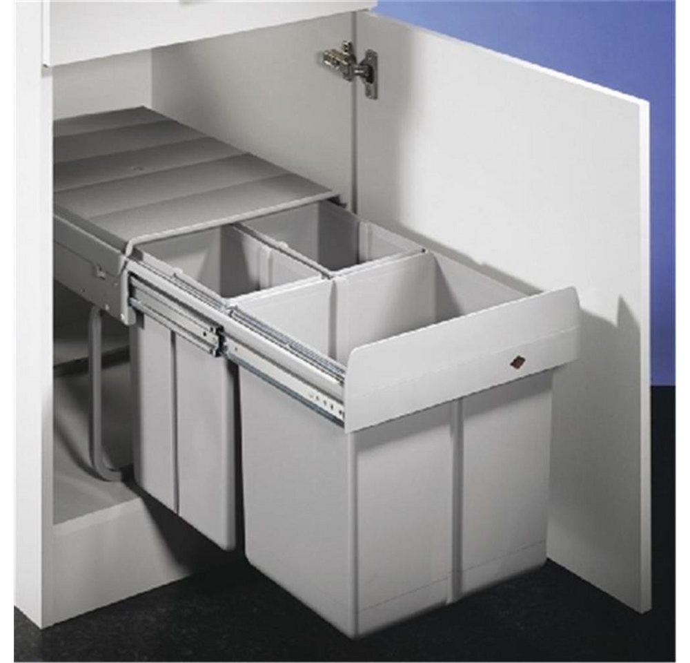 WESCO Einbaumülleimer 787821-85 Trio-Master 40 DT, alugrau Bild 2