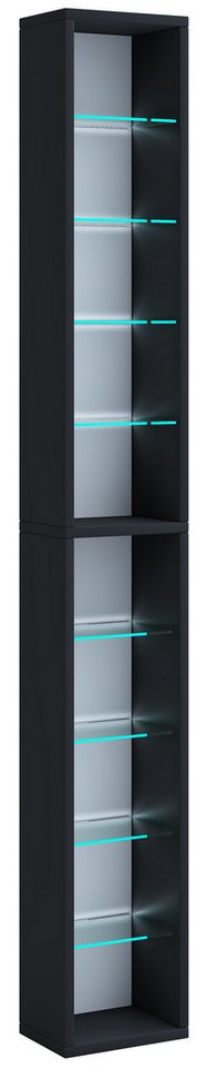 VCM Standregal Bücherregal Rasato H. 155 x B. 21 x T. 14 cm, Holz CD DVD Regal, Aufbewahrung Bild 3