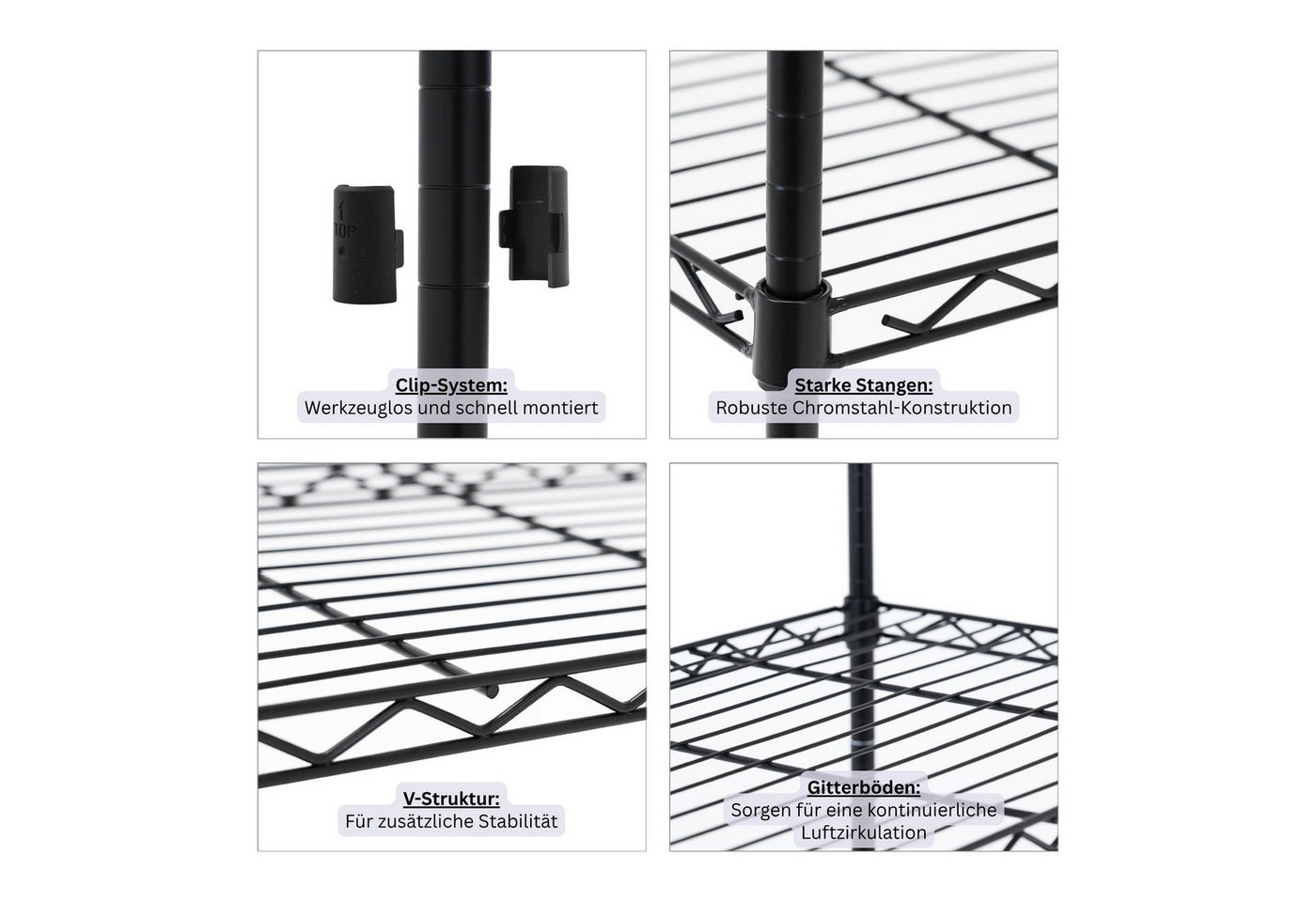 PROREGAL® Standregal Gitterregal HADES mit Rollen Bild 4
