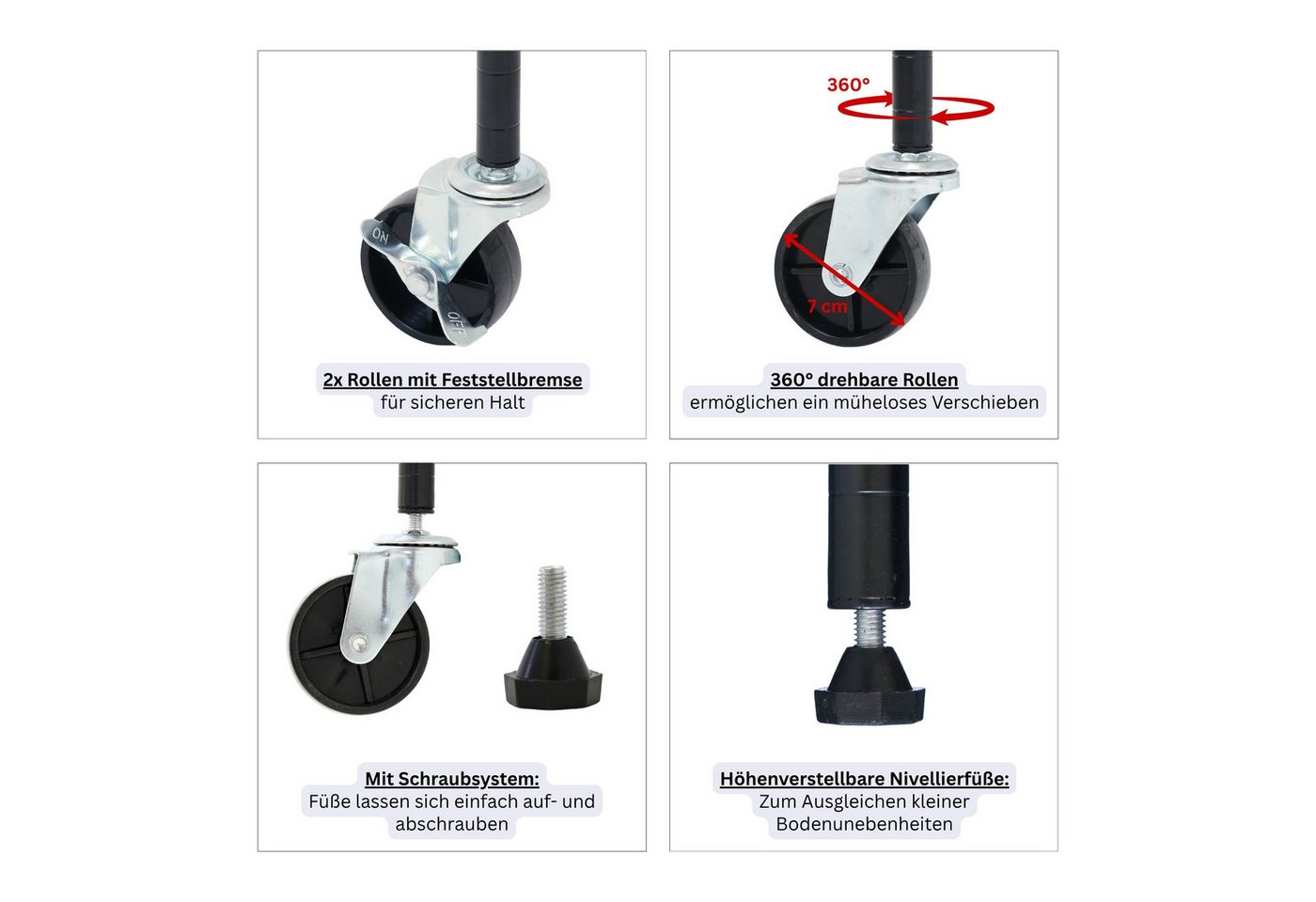 PROREGAL® Standregal Gitterregal HADES mit Rollen Bild 5