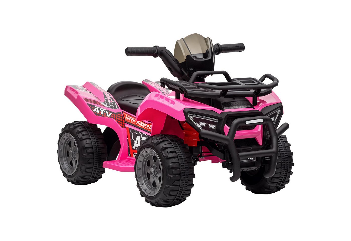 HOMCOM Elektro-Kinderquad Kinder Quad Elektro 6V mit Vorwärtsfunktion, Musik, Belastbarkeit 25 kg, (1-tlg), für Kinder, Rosa Bild 5
