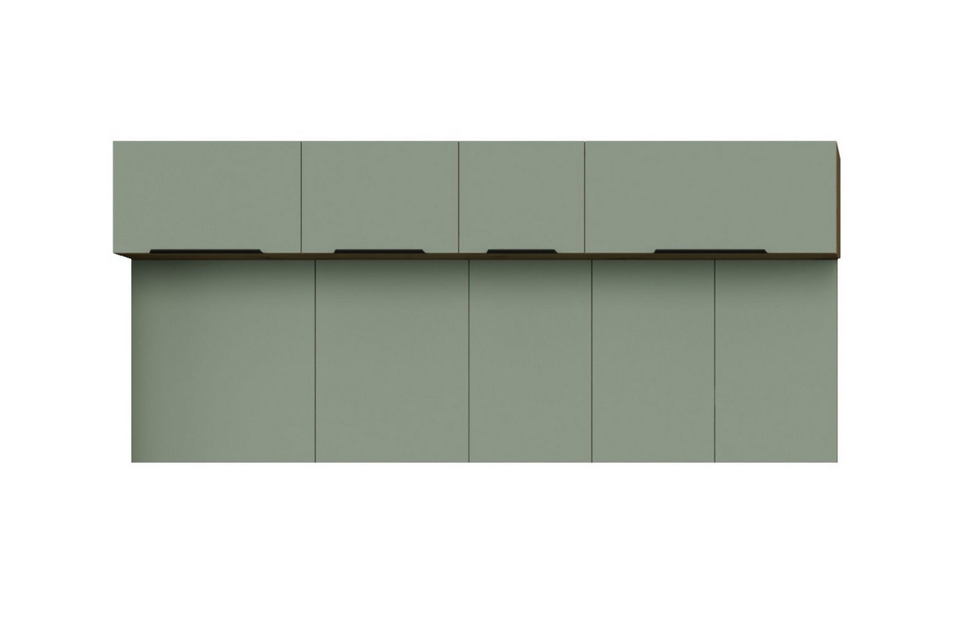 Küchen-Preisbombe Aufsatzschrank 80 cm Küche ARIA Aquamarin Küchenzeile Küchenblock Anti Fingerprint Bild 5
