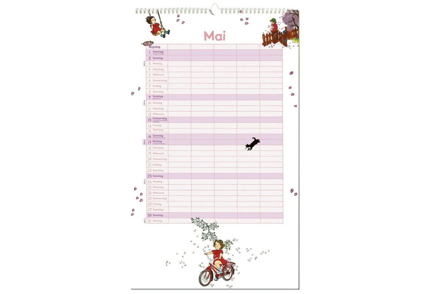 Wandkalender Astrid Lindgren Familienkalender 2027 Bild 3