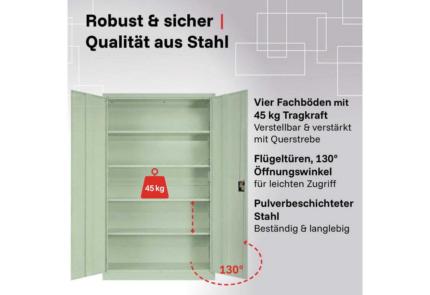 LagerZwei Aktenschrank Stahlschrank 140 x 90 x 40 cm abschließbar Bild 3