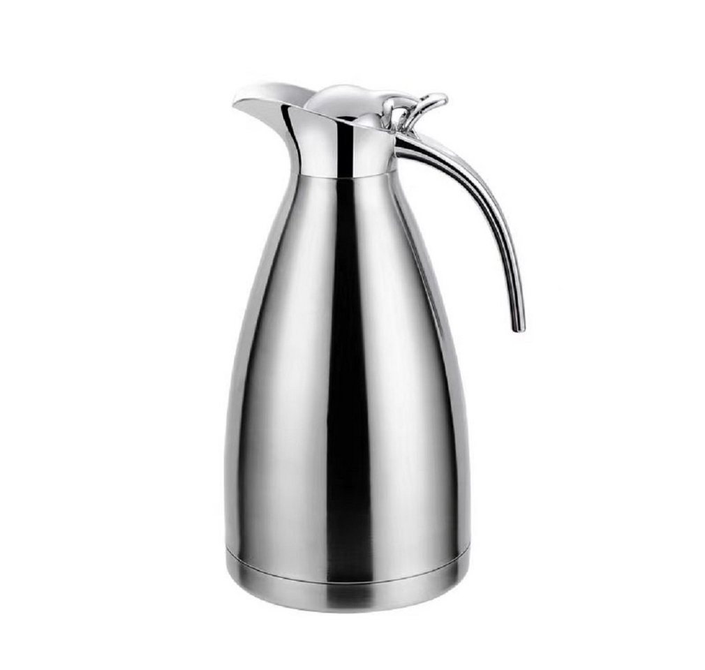 Rungassi Isolierkanne Thermoskanne Isolierkanne Kaffeekanne 2 Liter Farbe: silber
