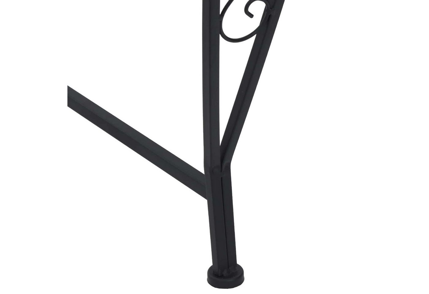 vidaXL Gartenbank Baumbank 4-Sitzanzahl 160 x 80 x 89 cm Stahl Schwarz (1-St)