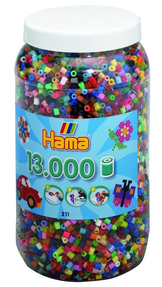 Dan Import Bügelperlen Bügelperlen 21168 HAMA Dose 13.000 Stück 48 Farbenmix