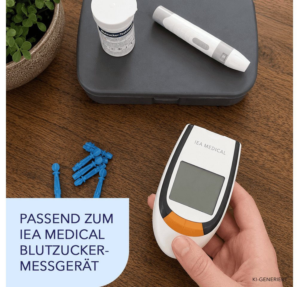 IEA Medical Blutzucker-Teststreifen für IEA Medical Blutzuckermessgerät AC-309, 50-tlg., klinisch verifizierte Genauigkeit, für Diabetes und Glukoseüberwachung Bild 2