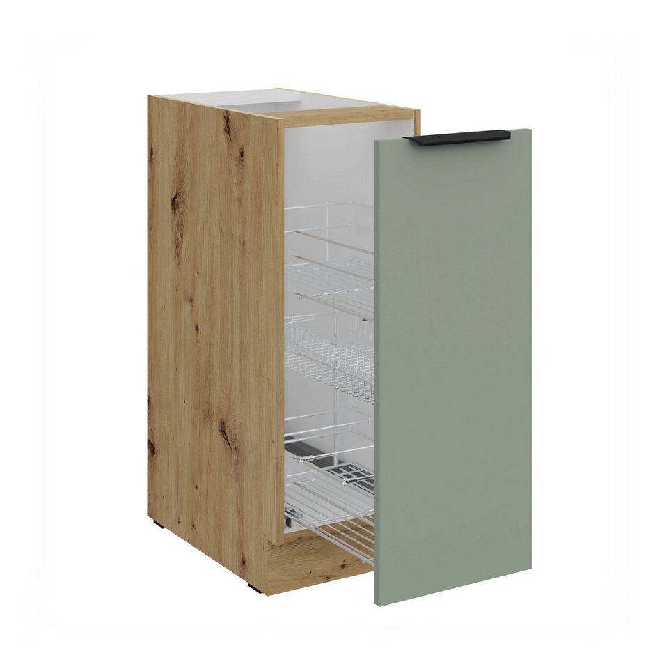 Küchen-Preisbombe Unterschrank Schrankauszug 30 cm Küche ARIA Aquamarin Anti Fingerprint Küchenzeile Bild 5