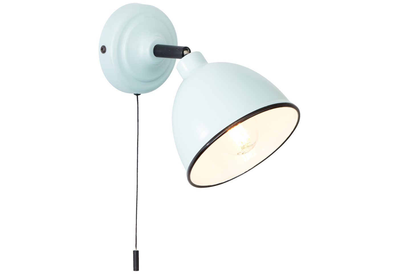 Lightbox Wandleuchte, ohne Leuchtmittel, Wandlampe, schwenkbar, Schalter, 13x13x20cm, E14, max. 28W, hellblau Bild 4