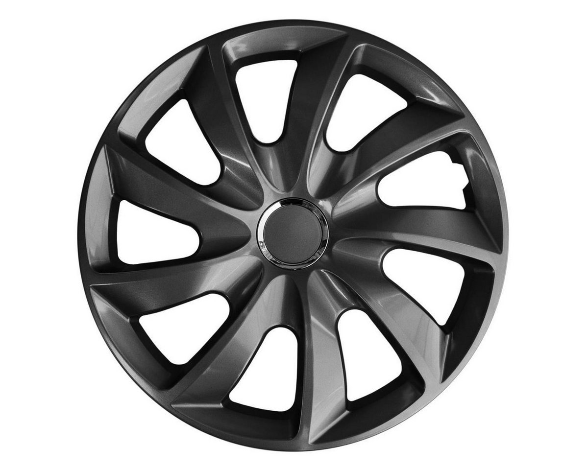 NRM Radkappe STIG 14 Zoll in Graphite, 14 in Zoll, (4-St) Radzierblenden für Stahlfelgen Radkappen Satz 4er Set 14